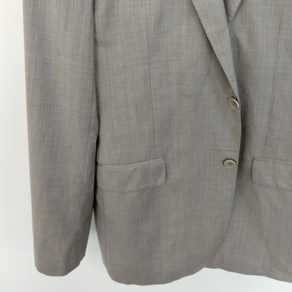 Ermenegildo Zegna Saks Fifth Ave Mens Blazer 42L Beige Wool Silk Blend Office - Picture 7 of 10